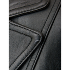 Leather Blazer in Black Nappa With Tailored Longline Fit