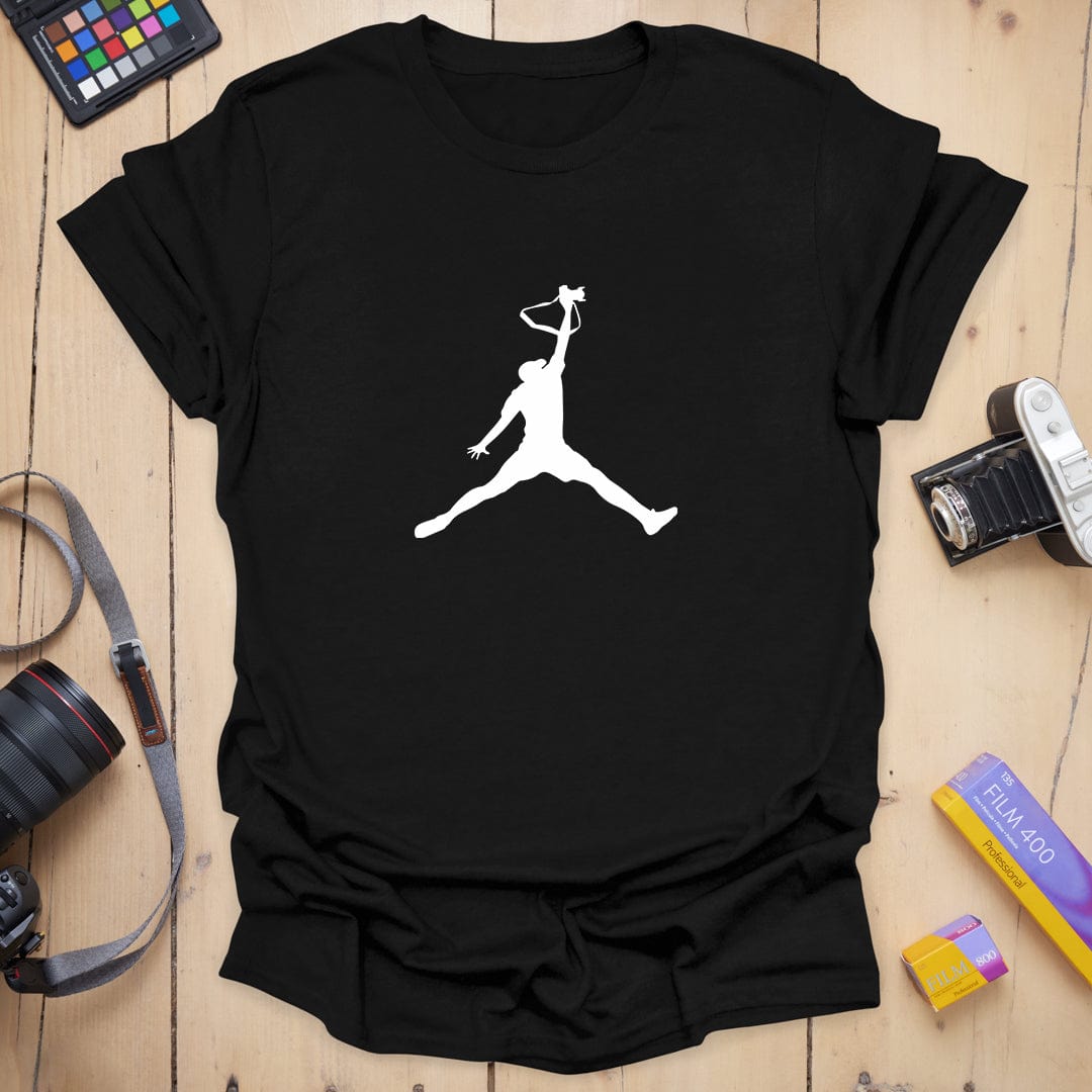 T-Shirt With Jump Man Cat Basketball Graphic