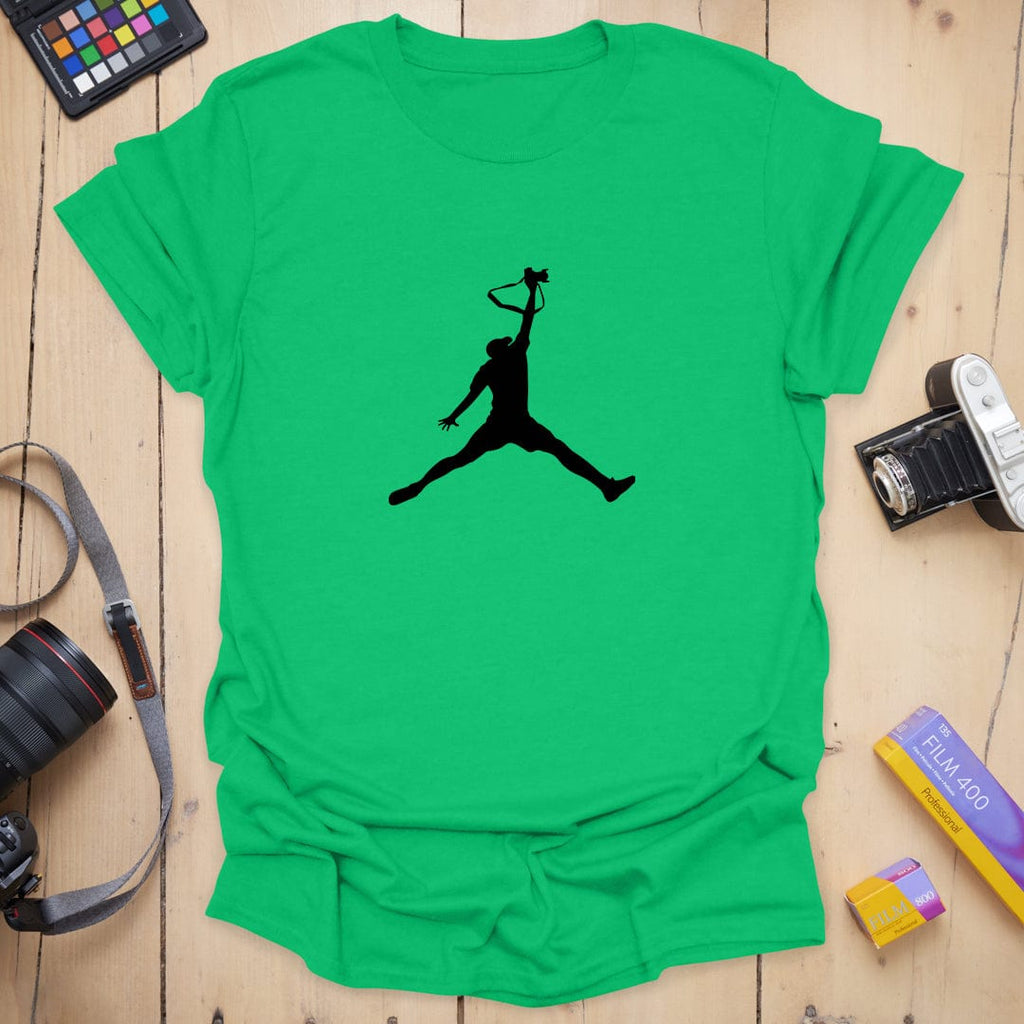 T-Shirt With Jump Man Cat Basketball Graphic