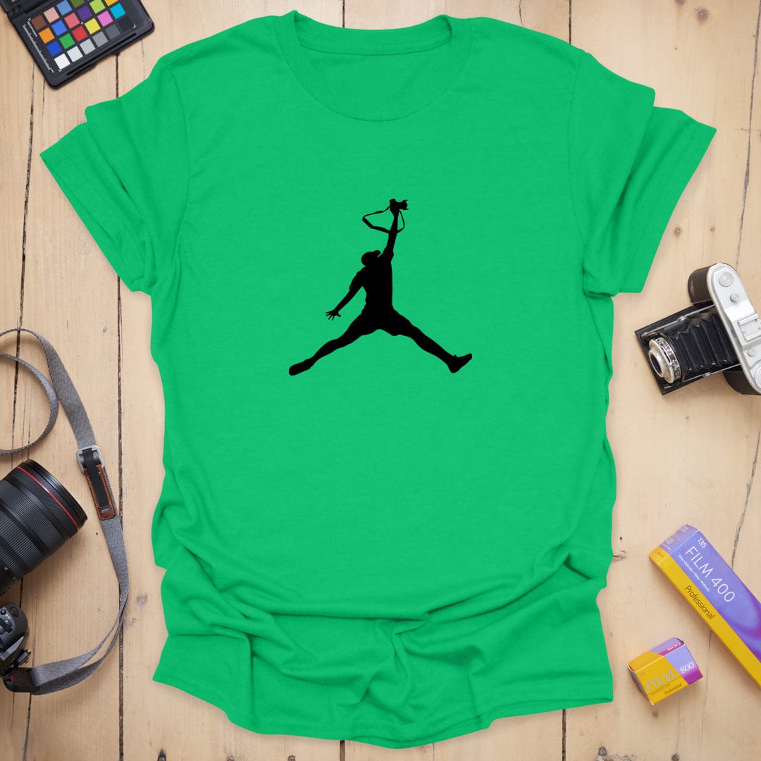 T-Shirt With Jump Man Cat Basketball Graphic