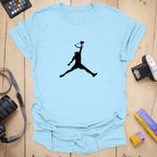 T-Shirt With Jump Man Cat Basketball Graphic