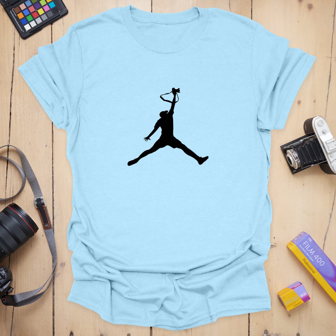 T-Shirt With Jump Man Cat Basketball Graphic