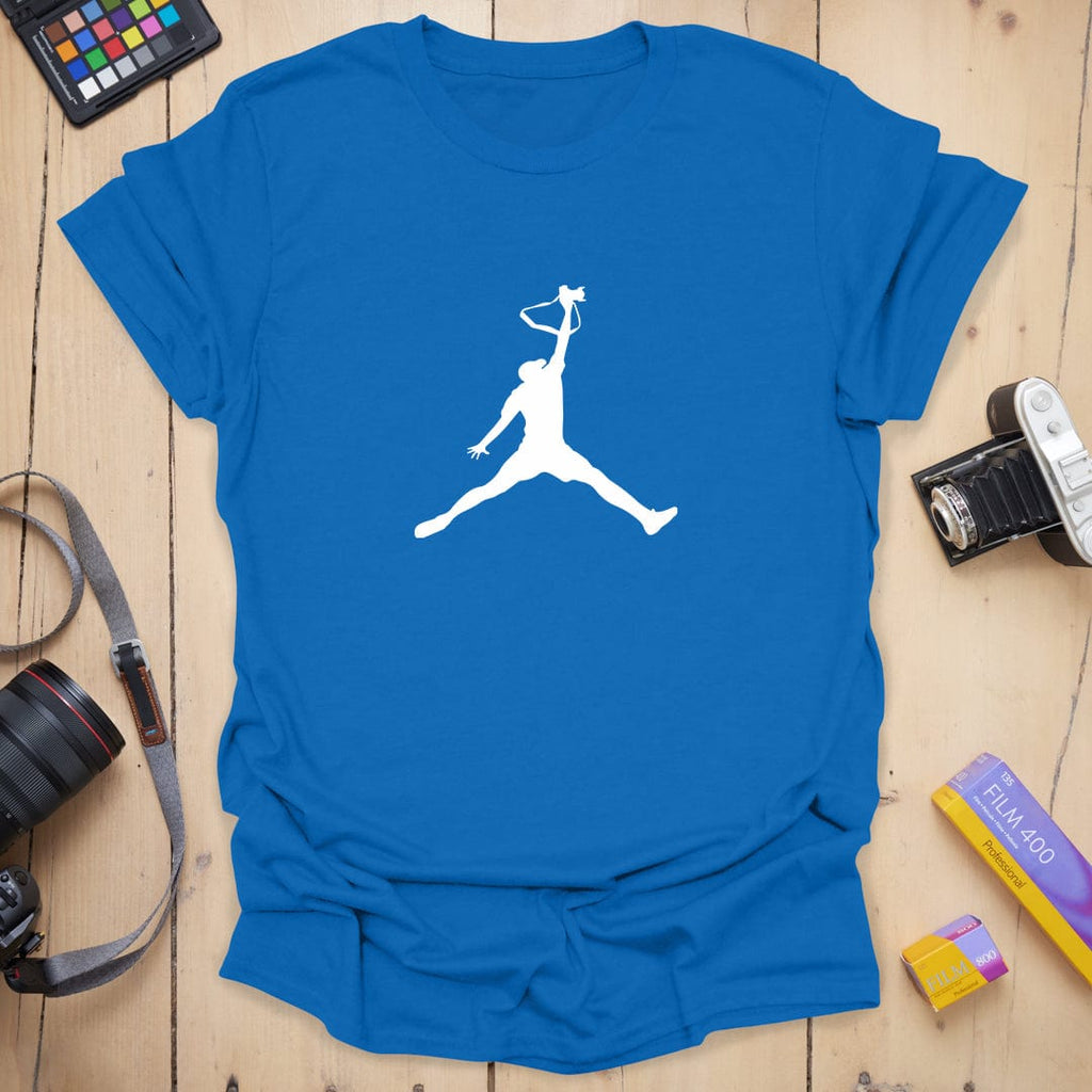 T-Shirt With Jump Man Cat Basketball Graphic