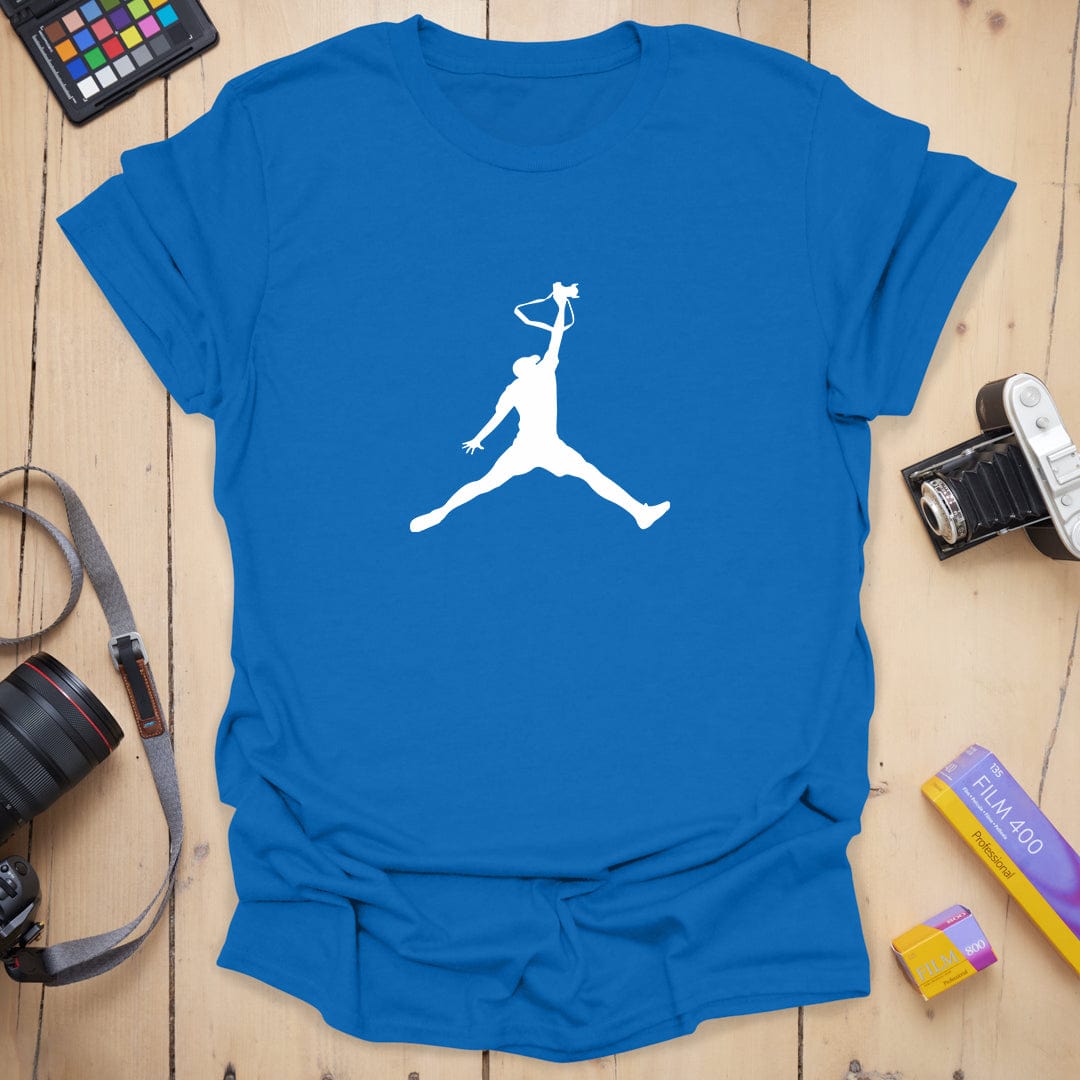 T-Shirt With Jump Man Cat Basketball Graphic