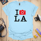 T-Shirt With LA Love Camera-Inspired Design