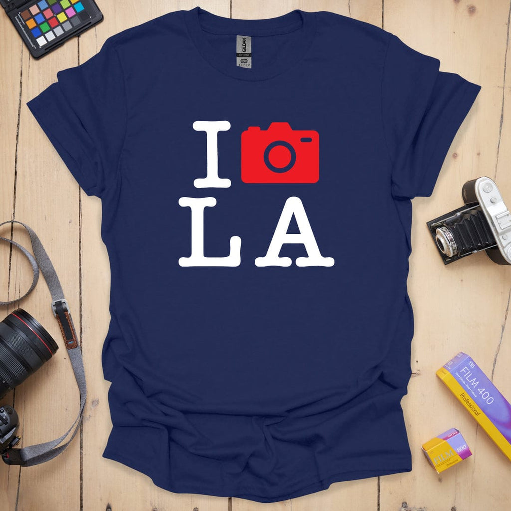 T-Shirt With LA Love Camera-Inspired Design