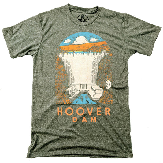 Men's Hoover-Dam Vintage Graphic T-Shirt | Cool NV AZ Dam Tee | Solid Threads