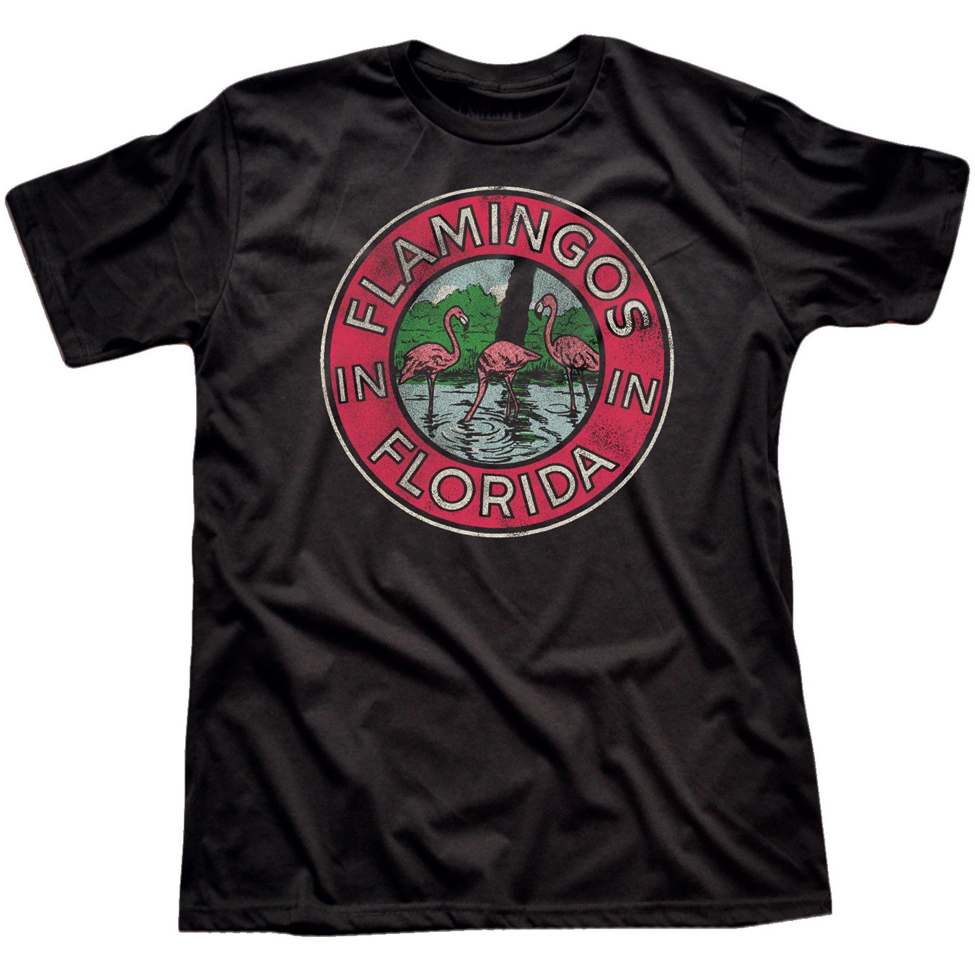Men's Florida Flamingos Retro Graphic T-Shirt | Cool FL Birds Tee | Solid Threads