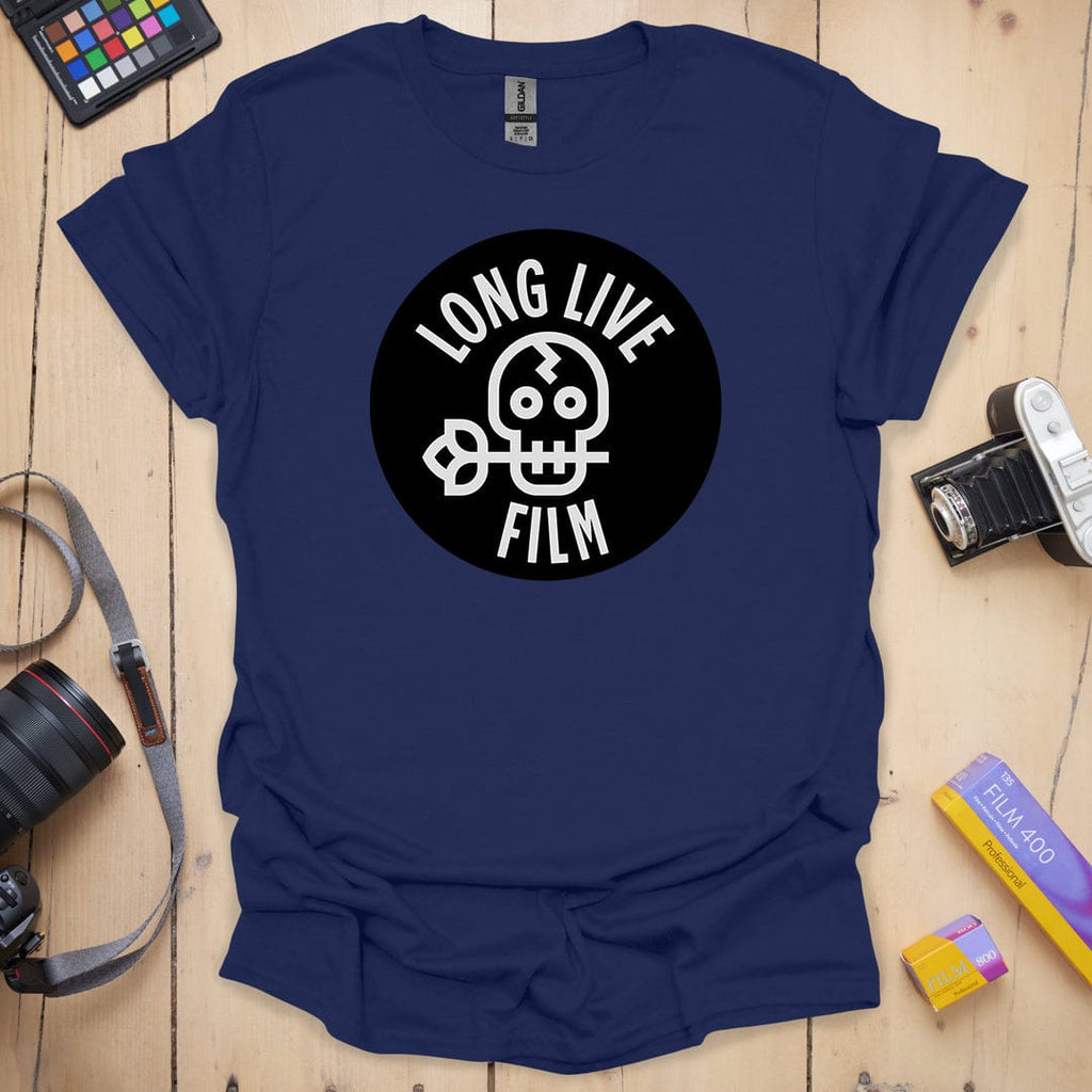 T-Shirt for Film Photography Lovers With Long Live Film Design
