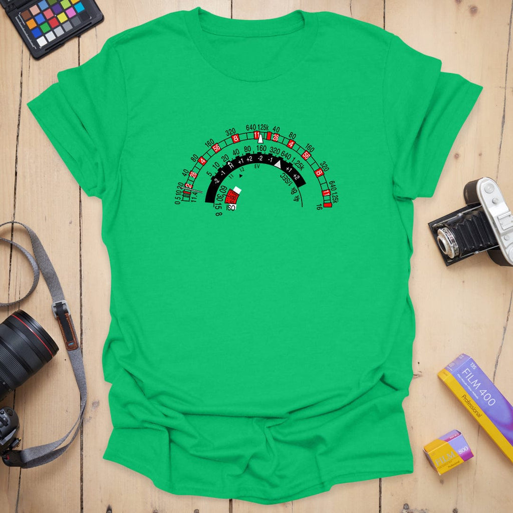 T-Shirt With Retro Light Meter Photography Design