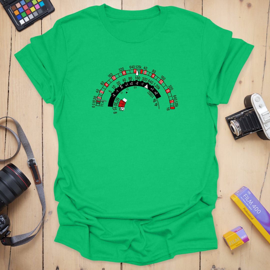 T-Shirt With Retro Light Meter Photography Design
