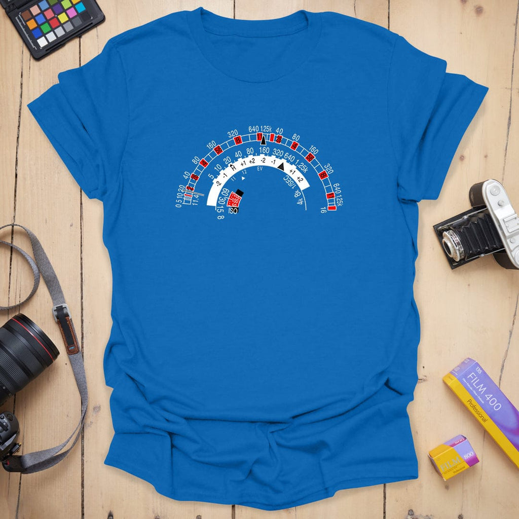 T-Shirt With Retro Light Meter Photography Design