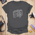 T-Shirt With Melted Camera Frame Graphic