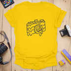 T-Shirt With Melted Camera Frame Graphic