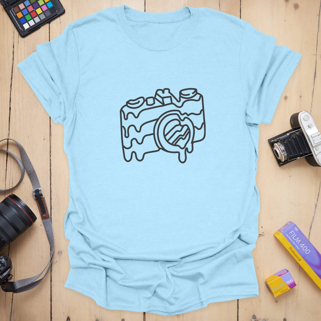 T-Shirt With Melted Camera Frame Graphic