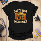 T-Shirt With Retro Photography Moments Graphic