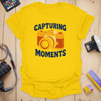 T-Shirt With Retro Photography Moments Graphic