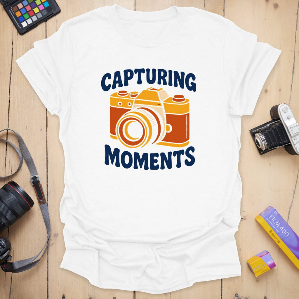 T-Shirt With Retro Photography Moments Graphic