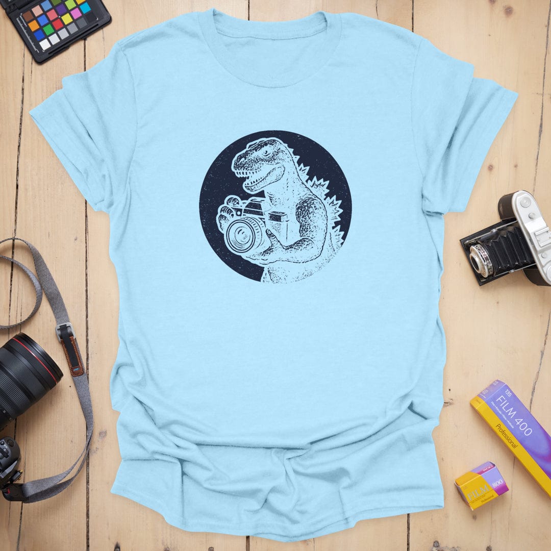 T-Shirt With Kaiju Photographer Vintage Camera Graphic