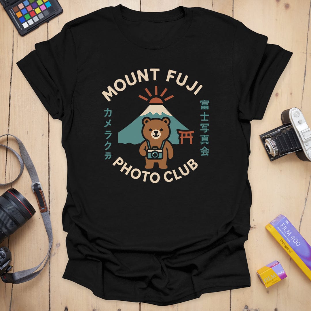T-Shirt With Mt. Fuji Bear Photography Club Graphic