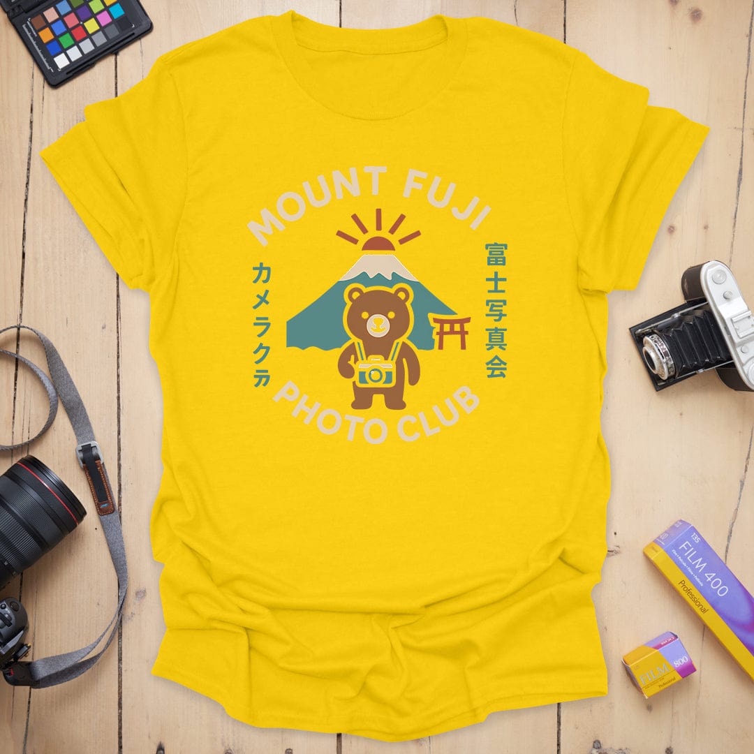 T-Shirt With Mt. Fuji Bear Photography Club Graphic