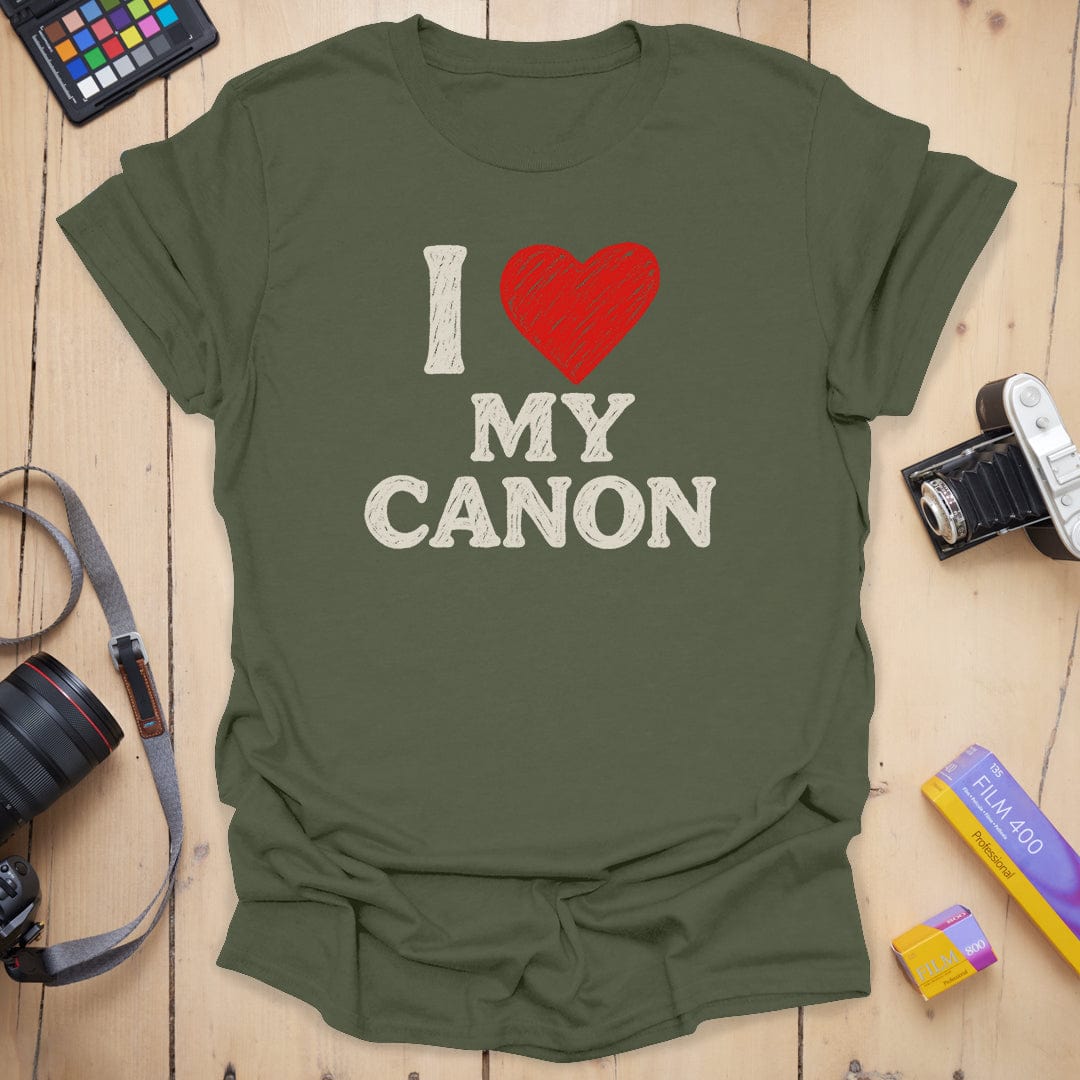 Canon T-Shirt With Distressed My Canon Print