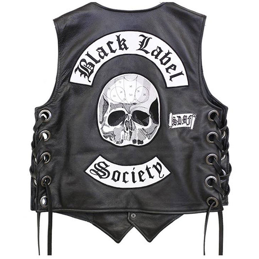Men's Black Label Society Leather Vest