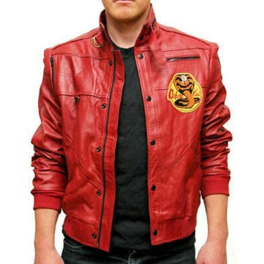 Men's Cobra Kai The Karate Kid Johnny Lawrence Real Biker Leather jacket