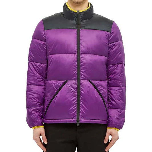 Mens Purple Puffer Jacket