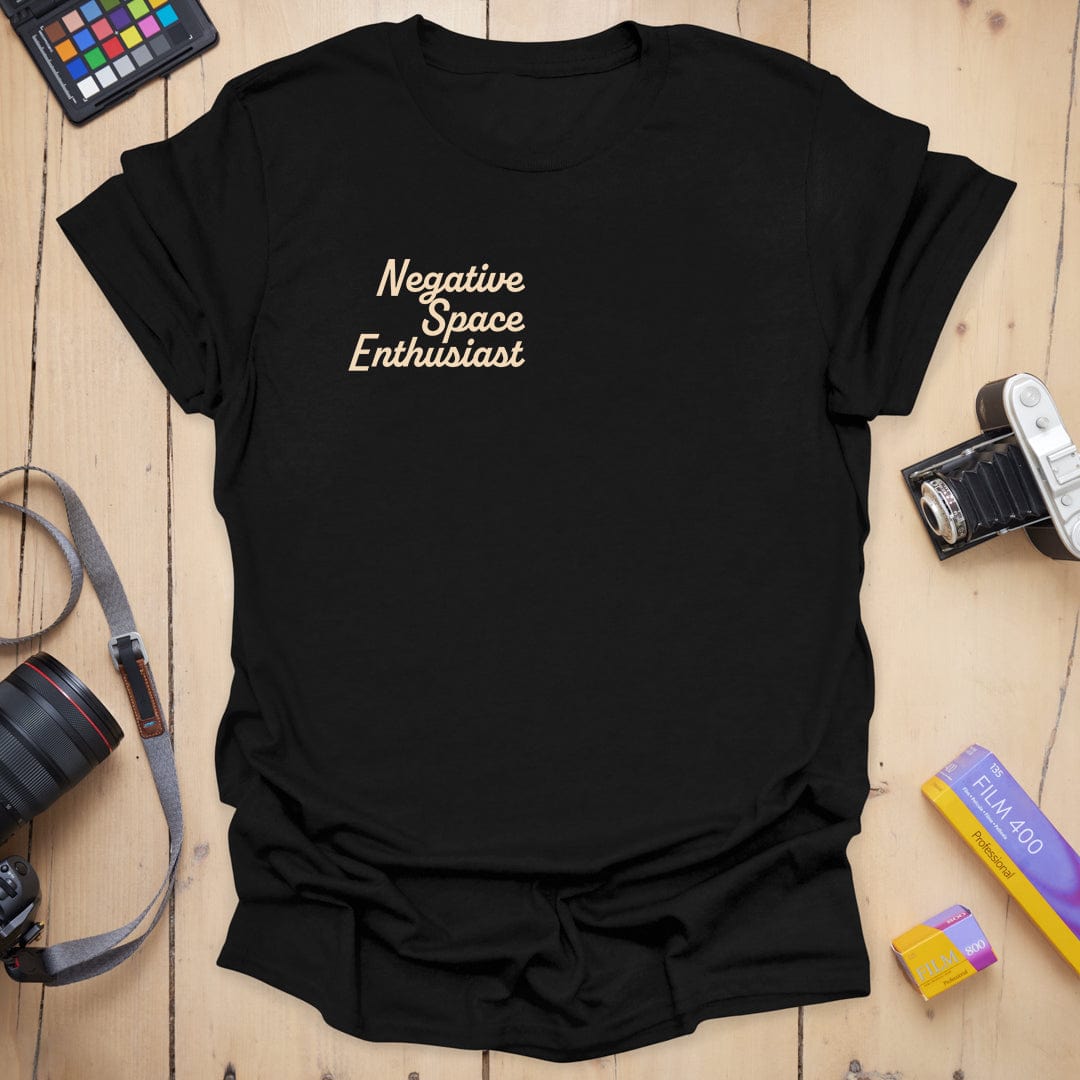 T-Shirt With Negative Space Minimalist Graphic