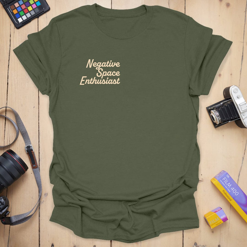 T-Shirt With Negative Space Minimalist Graphic