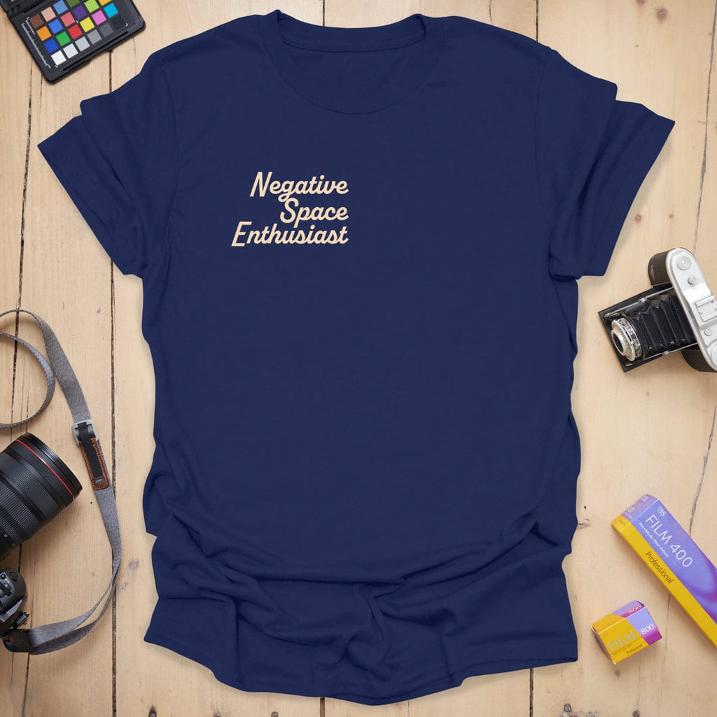 T-Shirt With Negative Space Minimalist Graphic