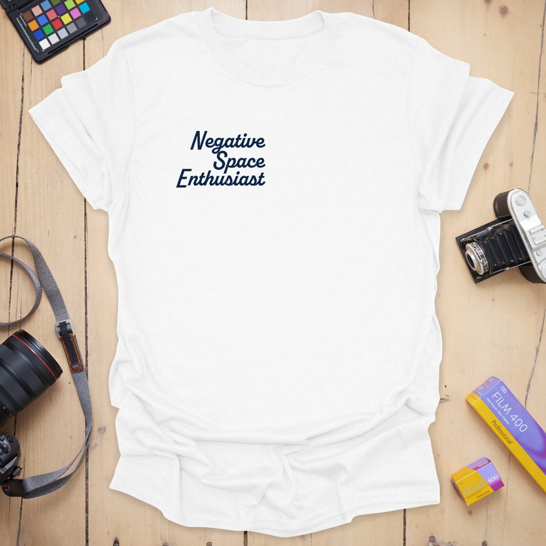 T-Shirt With Negative Space Minimalist Graphic
