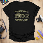 T-Shirt With No More Tariffs Analog Camera Graphic