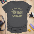 T-Shirt With No More Tariffs Analog Camera Graphic