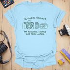 T-Shirt With No More Tariffs Analog Camera Graphic