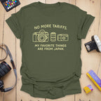 T-Shirt With No More Tariffs Analog Camera Graphic