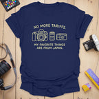 T-Shirt With No More Tariffs Analog Camera Graphic