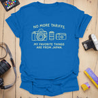 T-Shirt With No More Tariffs Analog Camera Graphic