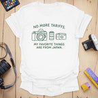 T-Shirt With No More Tariffs Analog Camera Graphic