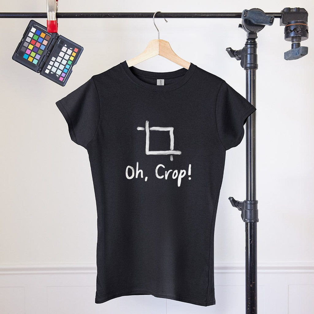 Women's T-Shirt With Playful Oh Crop Photography Design