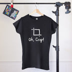 Women's T-Shirt With Playful Oh Crop Photography Design