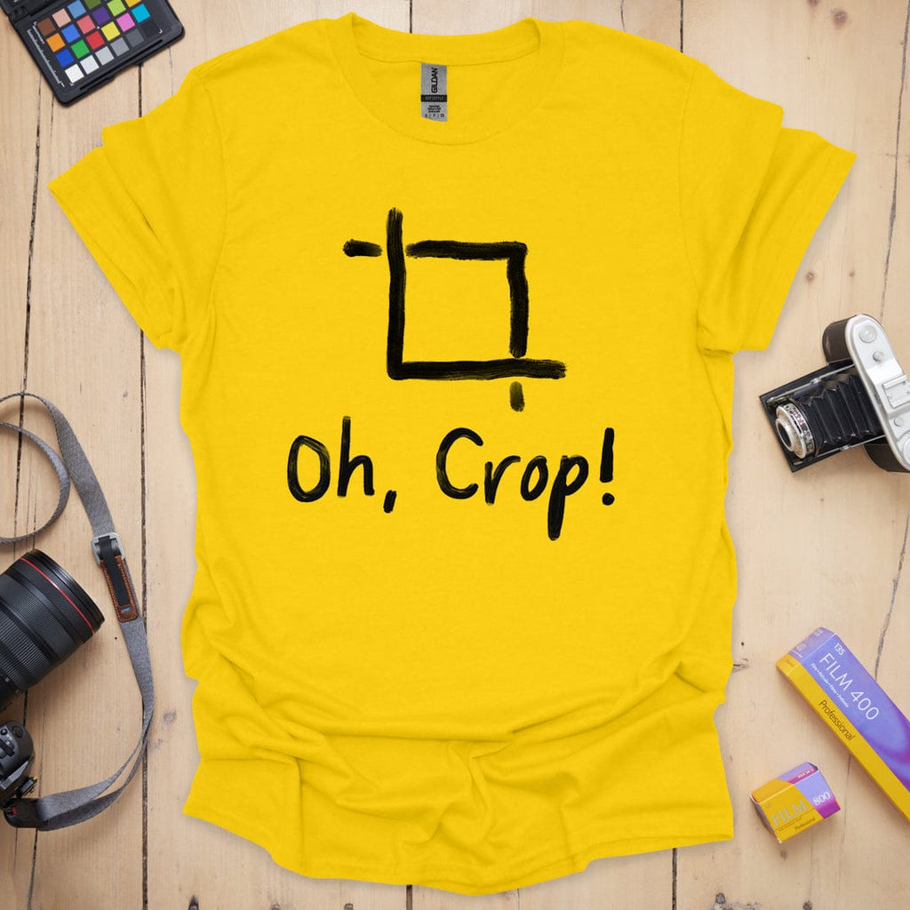 T-Shirt With Photographer Crop Humor
