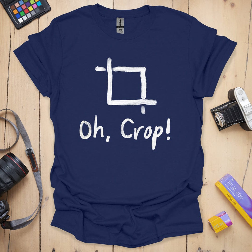 T-Shirt With Photographer Crop Humor