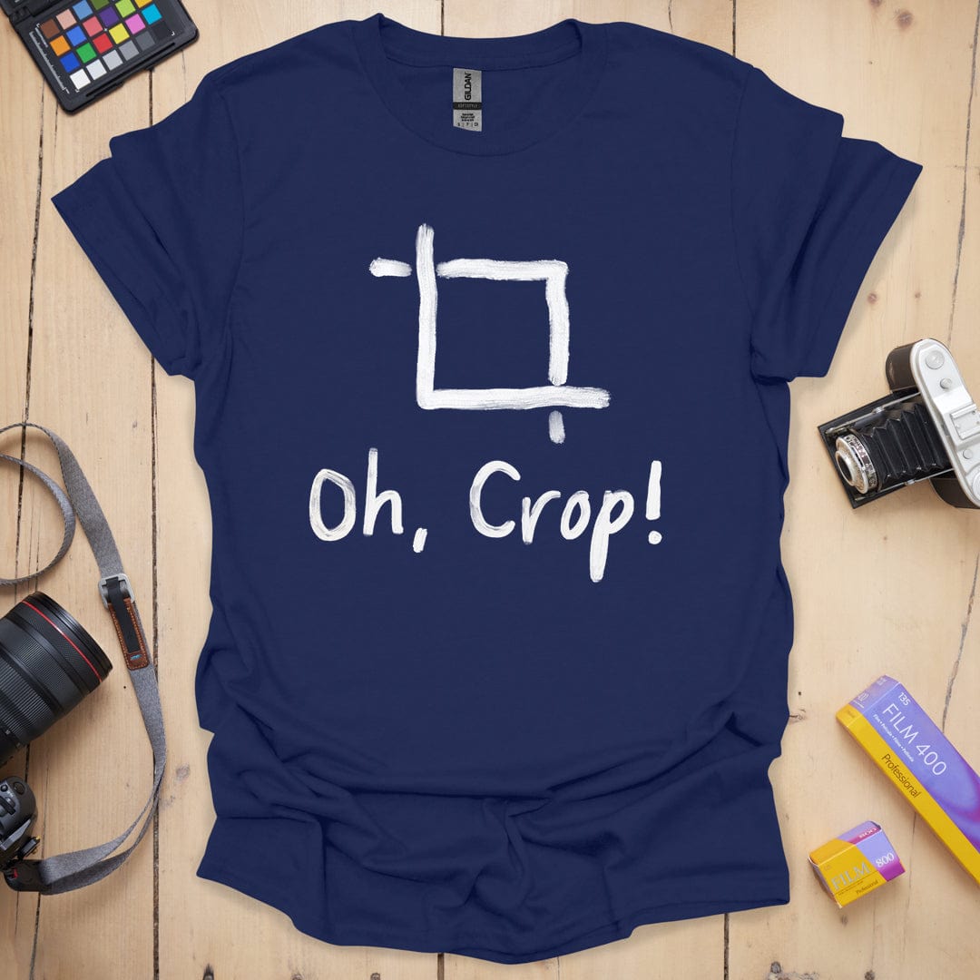T-Shirt With Photographer Crop Humor