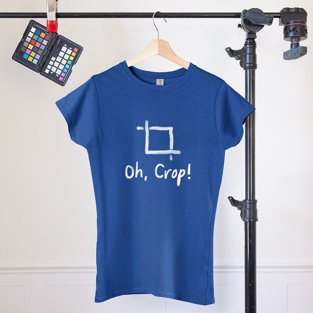 Women's T-Shirt With Playful Oh Crop Photography Design