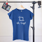 Women's T-Shirt With Playful Oh Crop Photography Design