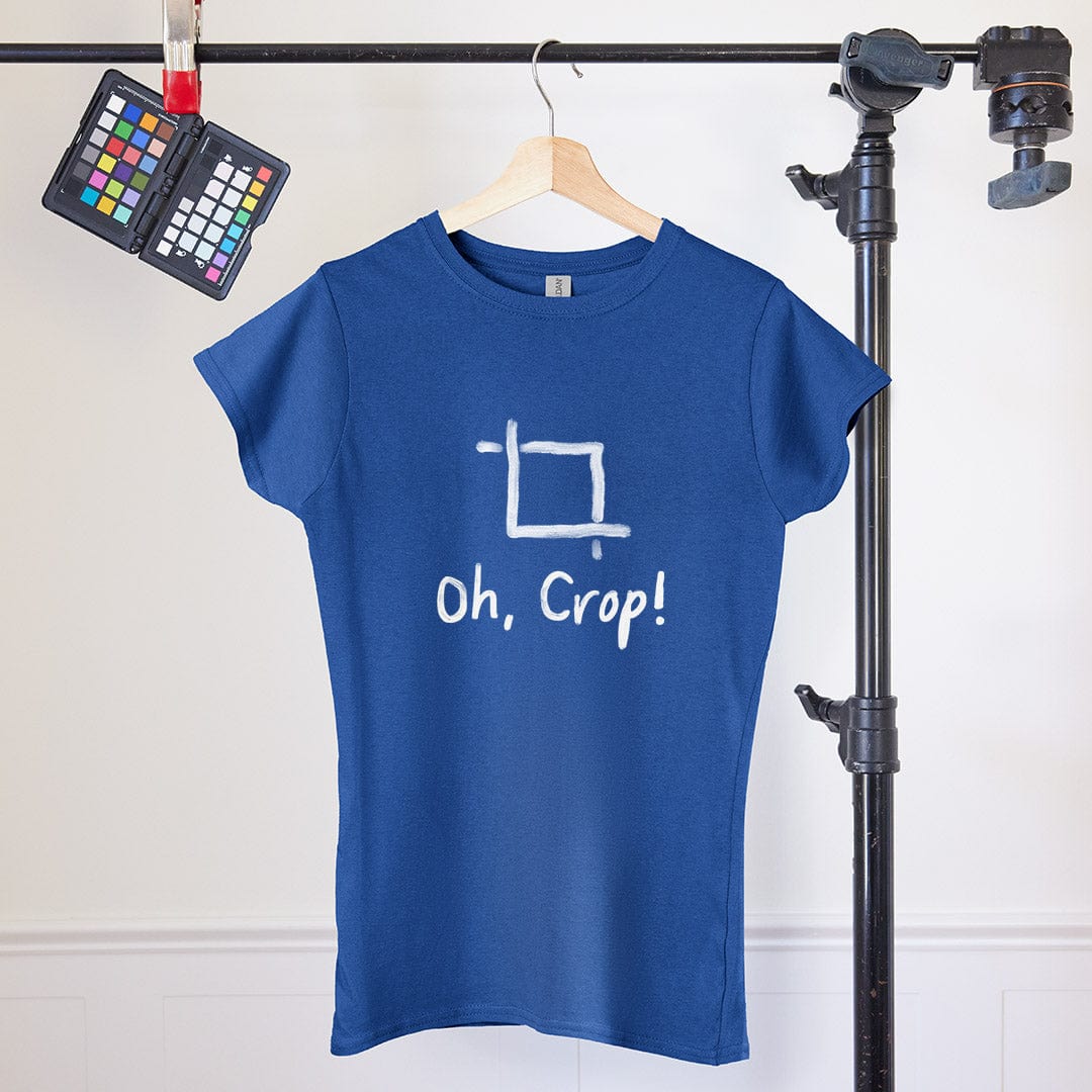 Women's T-Shirt With Playful Oh Crop Photography Design