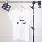 Women's T-Shirt With Playful Oh Crop Photography Design