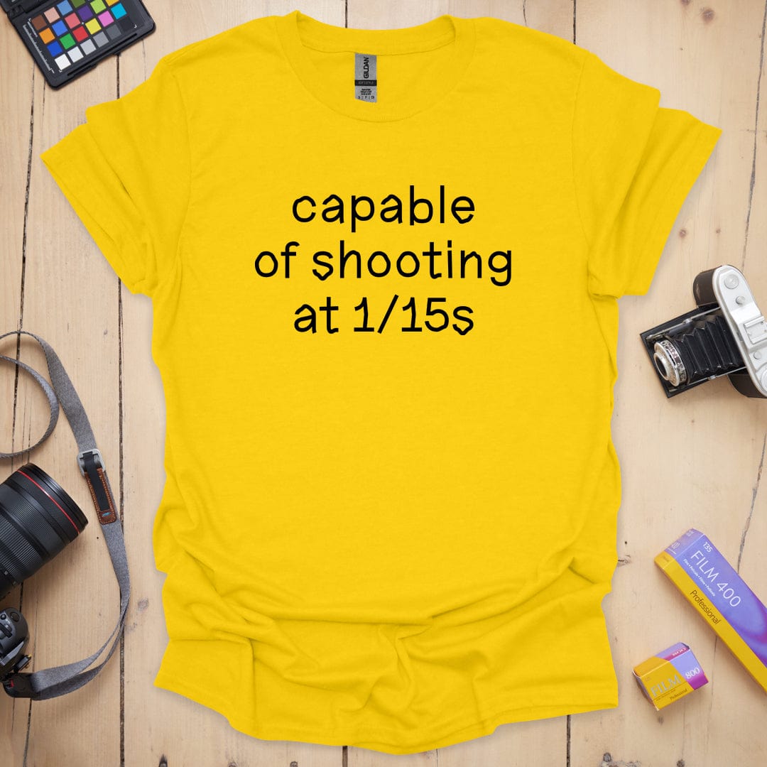 T-Shirt With Wobbly Font 1/15s Photographer Humor